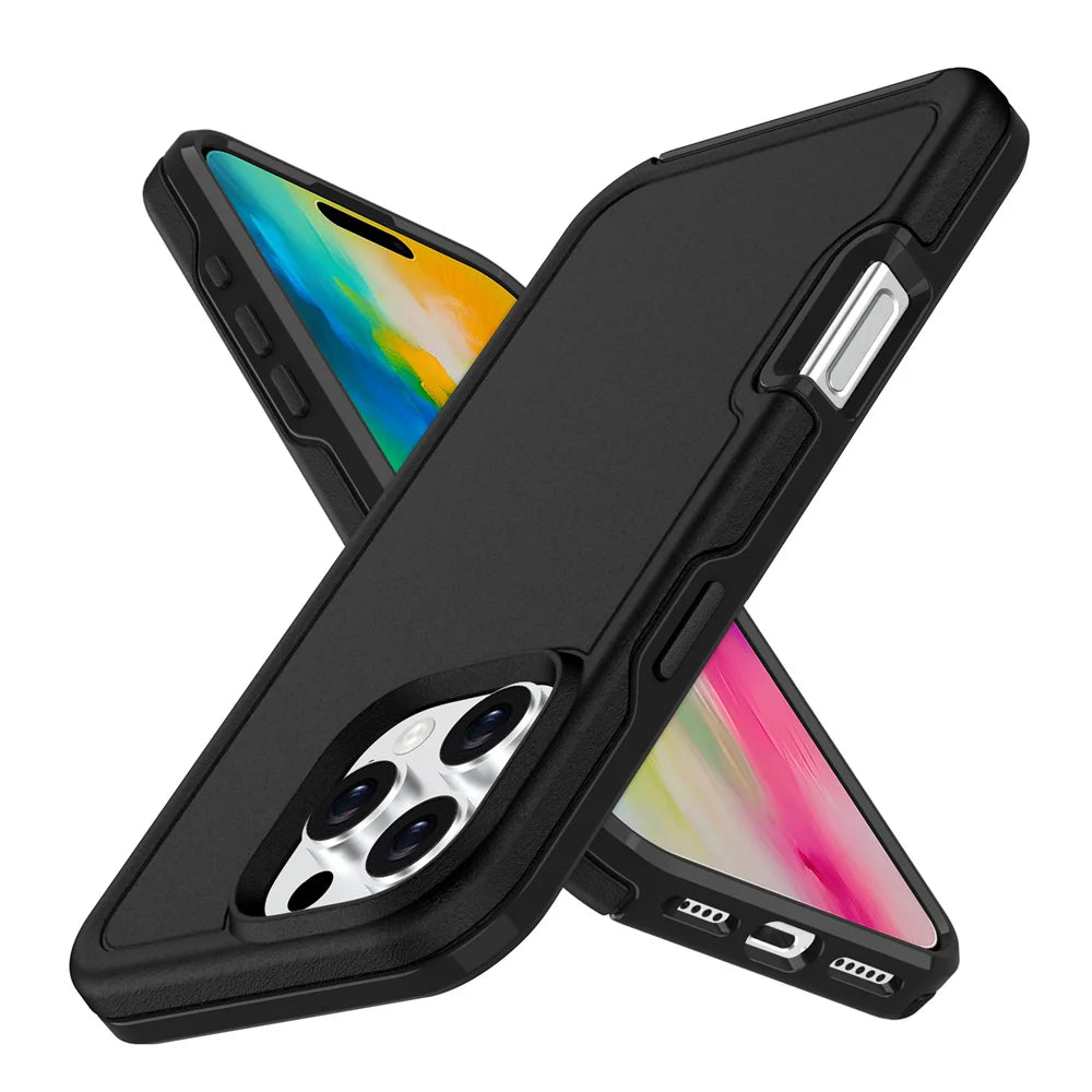 Dual Layer Protection Armour Magnetic Phone Case For iPhone 16 15 11 12 13 14 Pro Max Luxury For Magsafe Shockproof Matte Cover