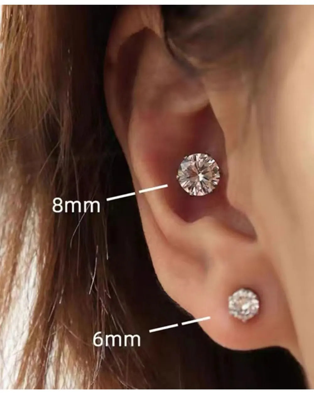 Fashion Crystal Magnetic Clip Earrings for Men and Women - Smarsty
