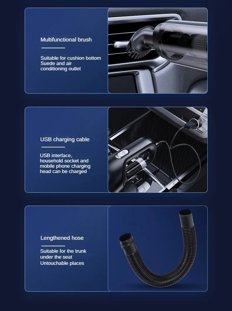 Wireless Car Vacuum Cleaner With Powerful Suction 10000Pa - Smarsty