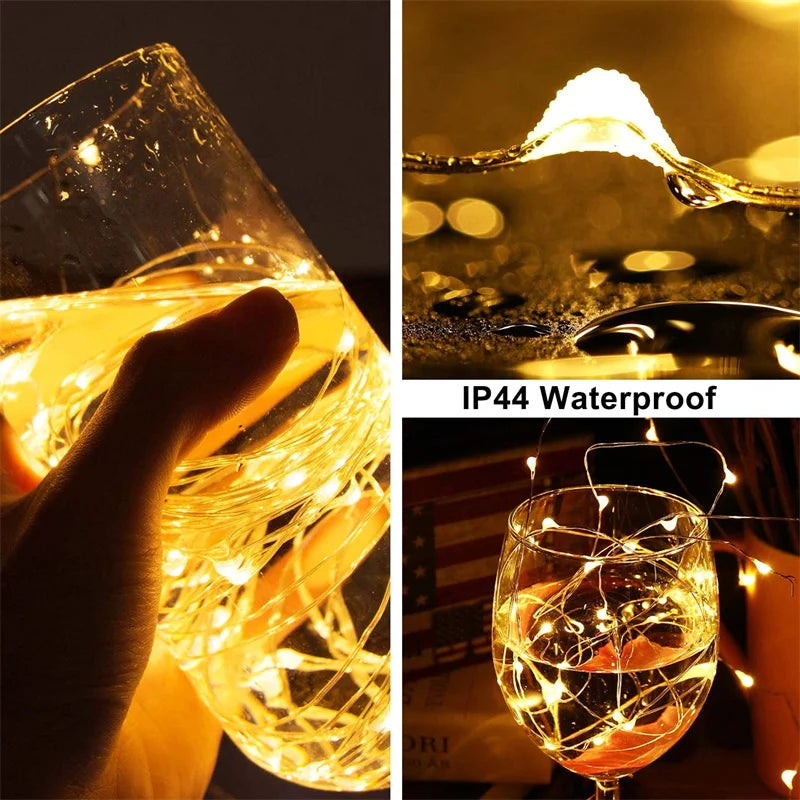 USB Led Fairy Lights Copper Wire String 20M 200LED Holiday Outdoor Lamp Garland For Christmas Tree Wedding Party Decoration - Smarsty