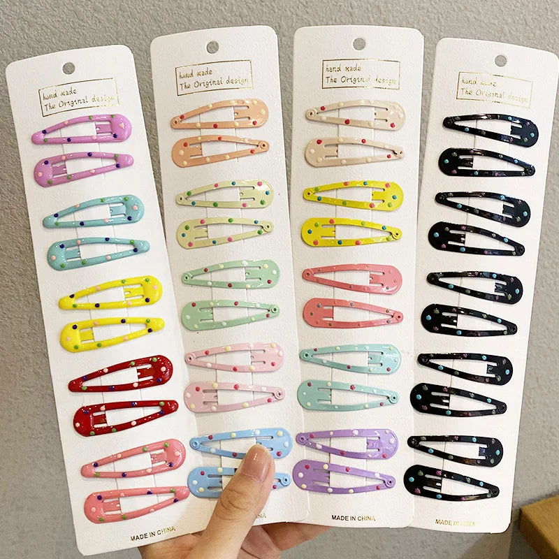 Cute Colorful Star Hair Clips Set for Girls - Smarsty