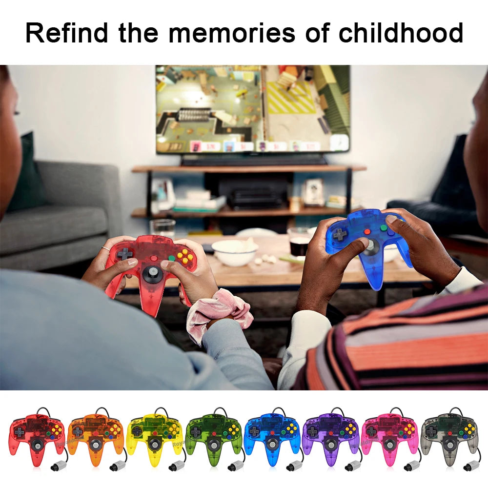 N64 Classic Wired Gamepad Controller With 8 Color Options - Smarsty