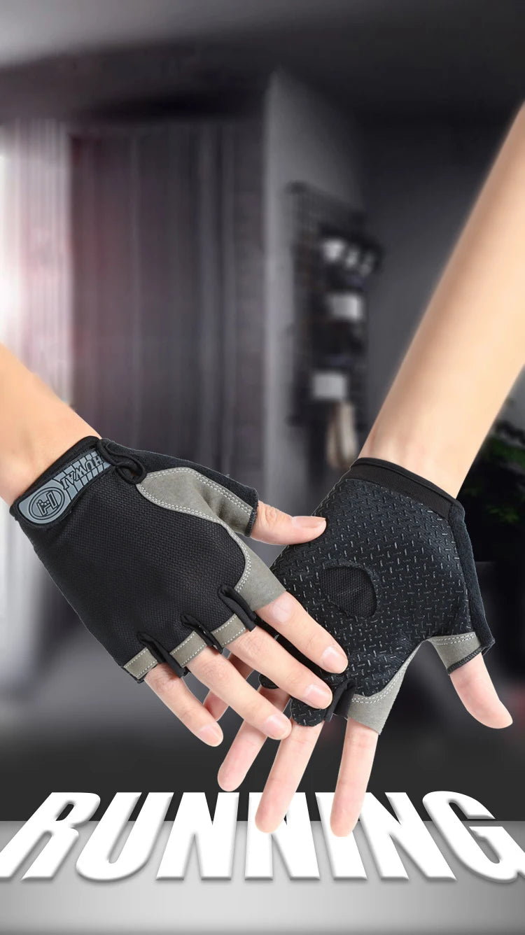 Breathable Anti Slip Fingerless Cycling Gloves for Men Women - Smarsty