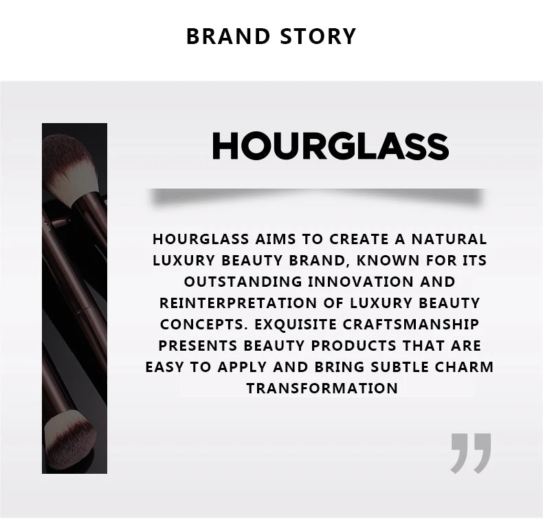 Hourglass Round Head Powder Brush for Soft Makeup Application - Smarsty