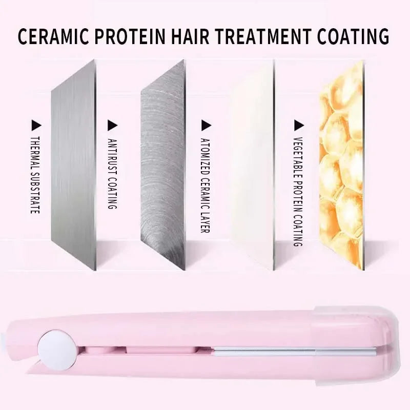 Portable Mini Hair Straightener for Quick Styling - Smarsty