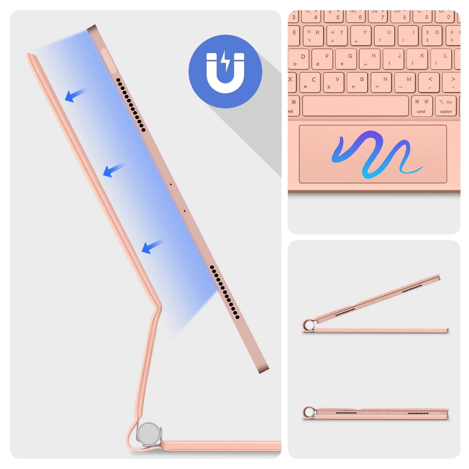 Magic Keyboard for iPad Pro and Air with Floating Stand