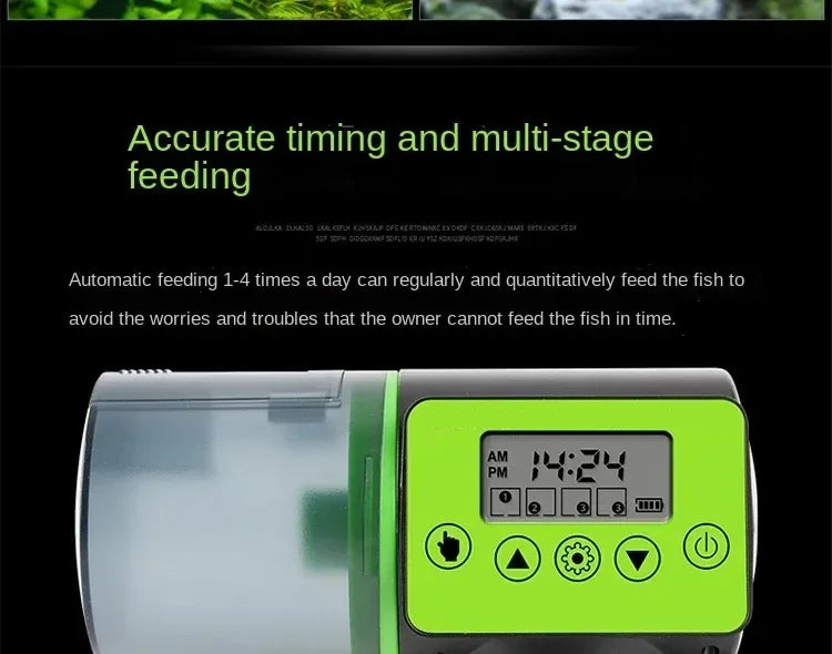 Automatic Fish Tank Feeder with Intelligent Timing Feature - Smarsty