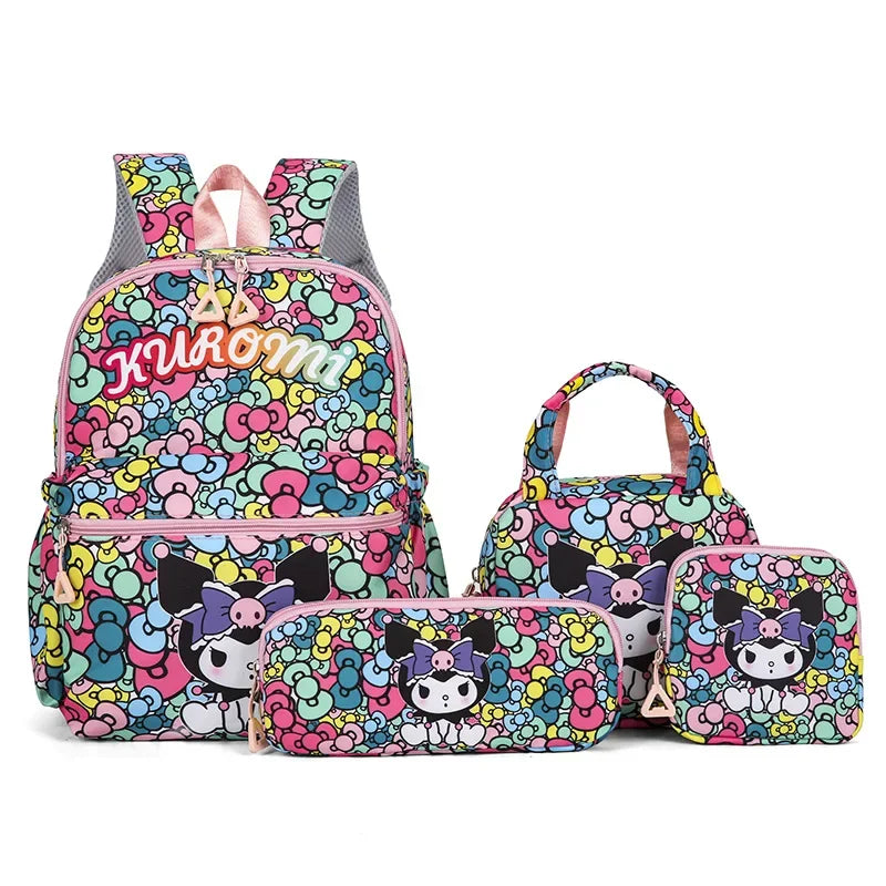 Cute Cartoon Kids Backpack Set With Pencil Case And Wallet - Smarsty