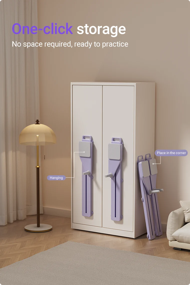 2-in-1 Abs & Ski Board - Portable Core/Leg Trainer, Split Pilates-Reformer for Home Gym, Lightweight Full-Body Fitness