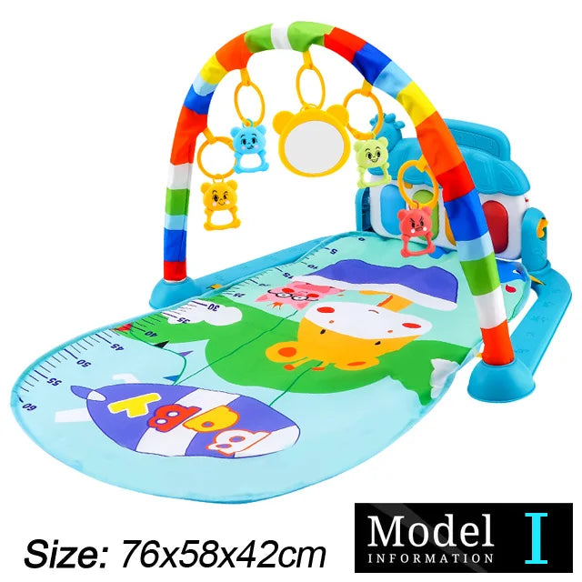 Baby Fitness Stand Music Play Gym Activity Toys Newborn Piano Crawling Blanket Pedal Game Pad Early Education 0-36 Months Gifts by Smarsty