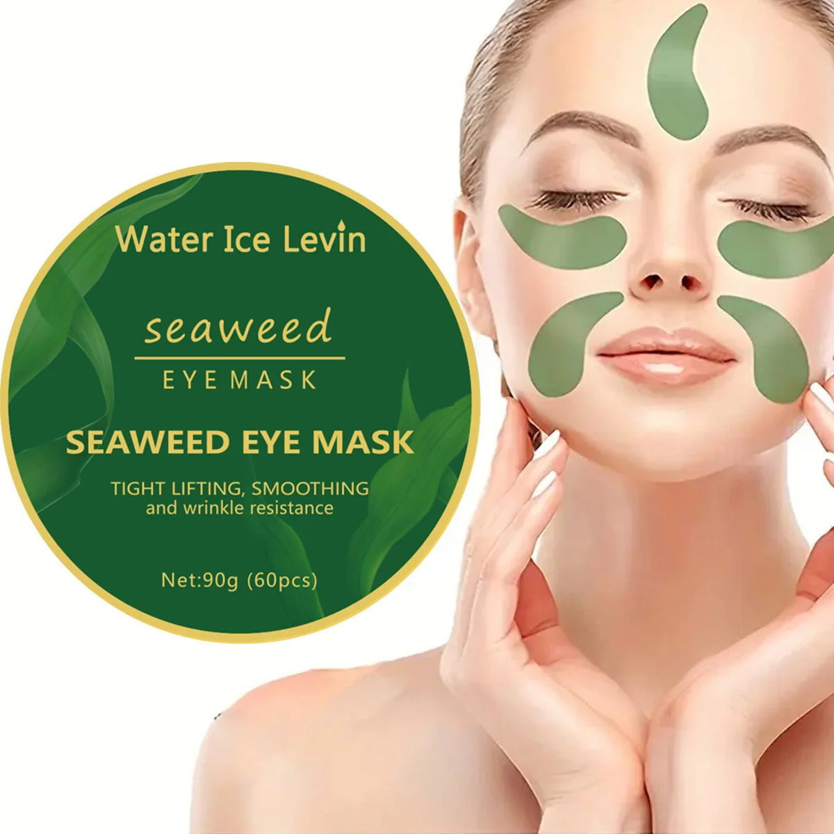 Seaweed Hyaluronic Acid Eye Masks for Dark Circles - Smarsty