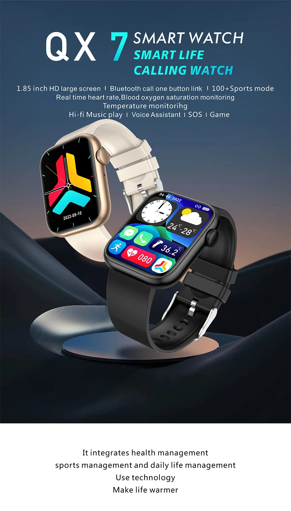 LIGE Smart Watch for Women with Bluetooth and Waterproof Design - Smarsty