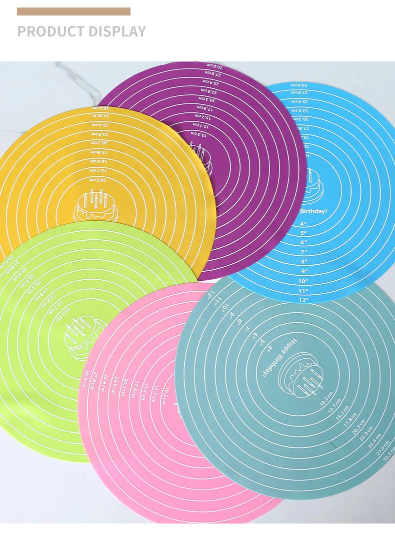 FAIS DU Non-Stick Cake Turntable with Silicone Mat - Smarsty