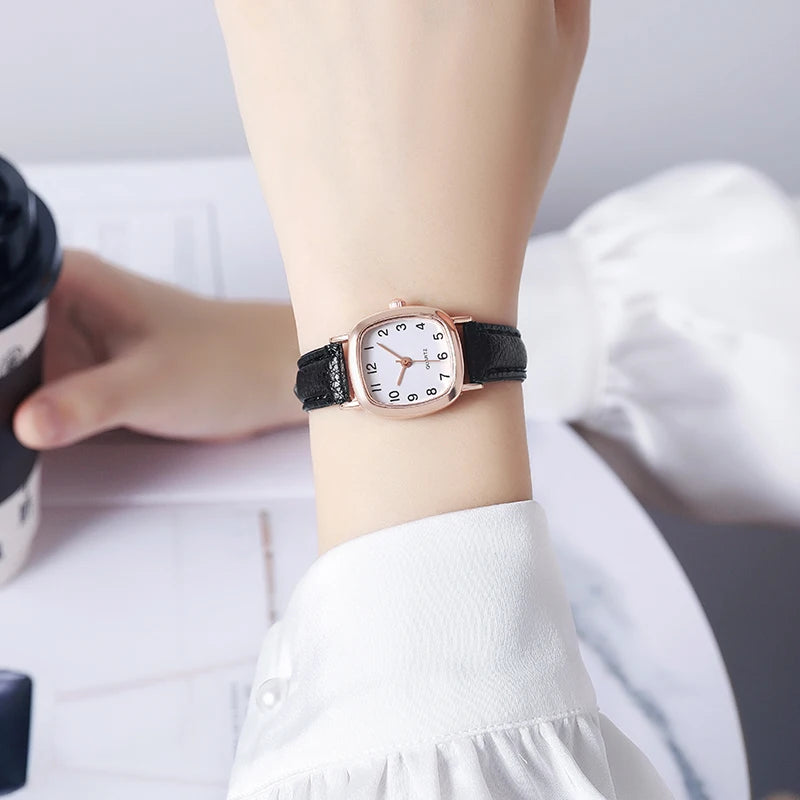 Women's Fashion Arabic Quartz Watch with Leather Band - Smarsty