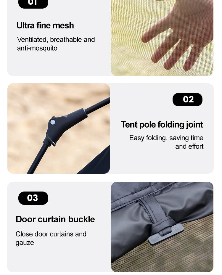 Sonuto Outdoor 3-4P One-Touch Camping Tent Quick Automatic Opening Beach Fishing Tent Family Travel Picnic Park Anti-UV Shade by Smarsty