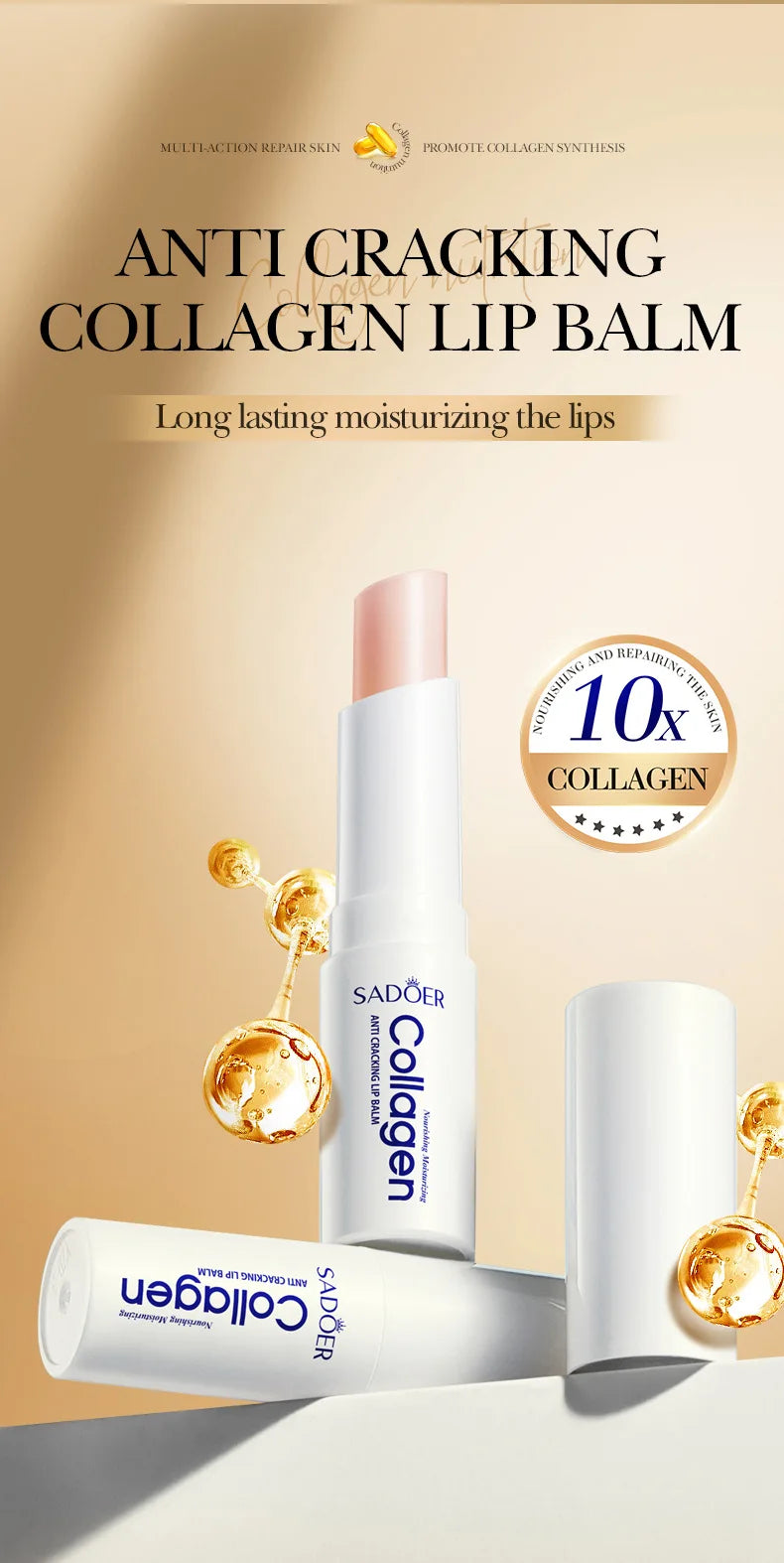 SADOER Collagen Lip Balm for Moisturizing and Repairing - Smarsty