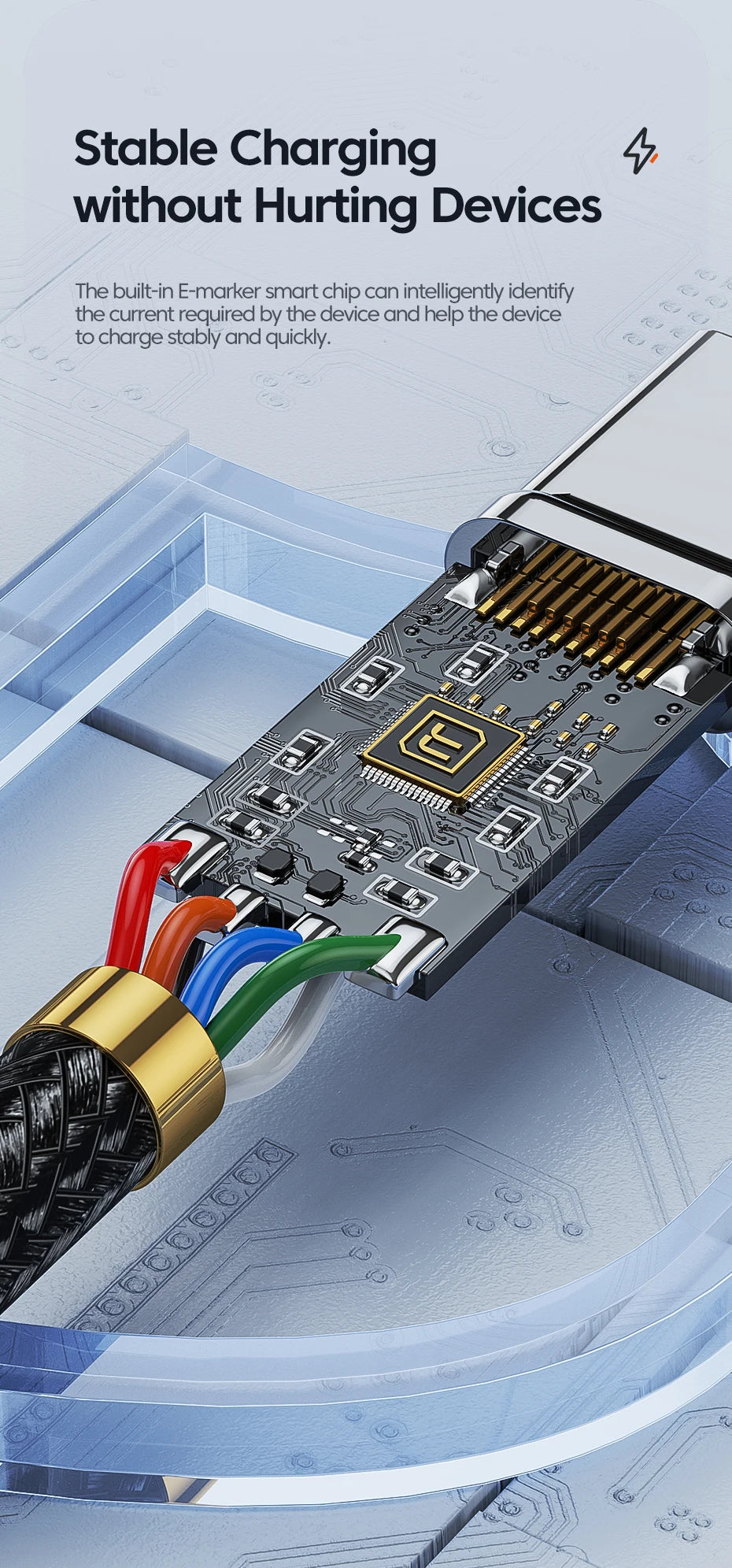 Toocki 60W/100W Type C to USB C Cable PD 3.0 Quick Charge Fast Charging Type C to Type C For Huawei Xiaomi Samsung Laptop - Smarsty