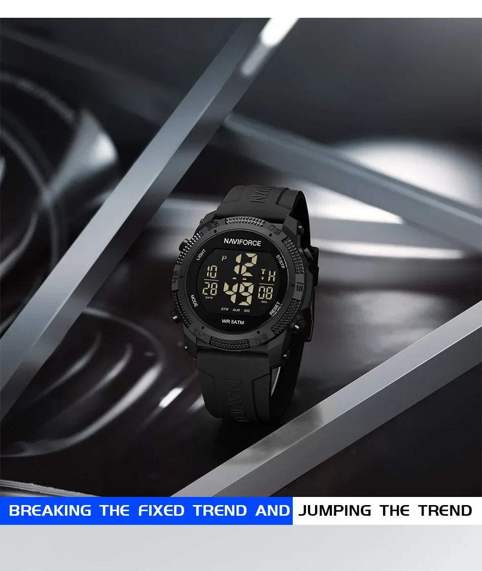NAVIFORCE NF7104 Men's Waterproof Digital Watch with Alarm - Smarsty
