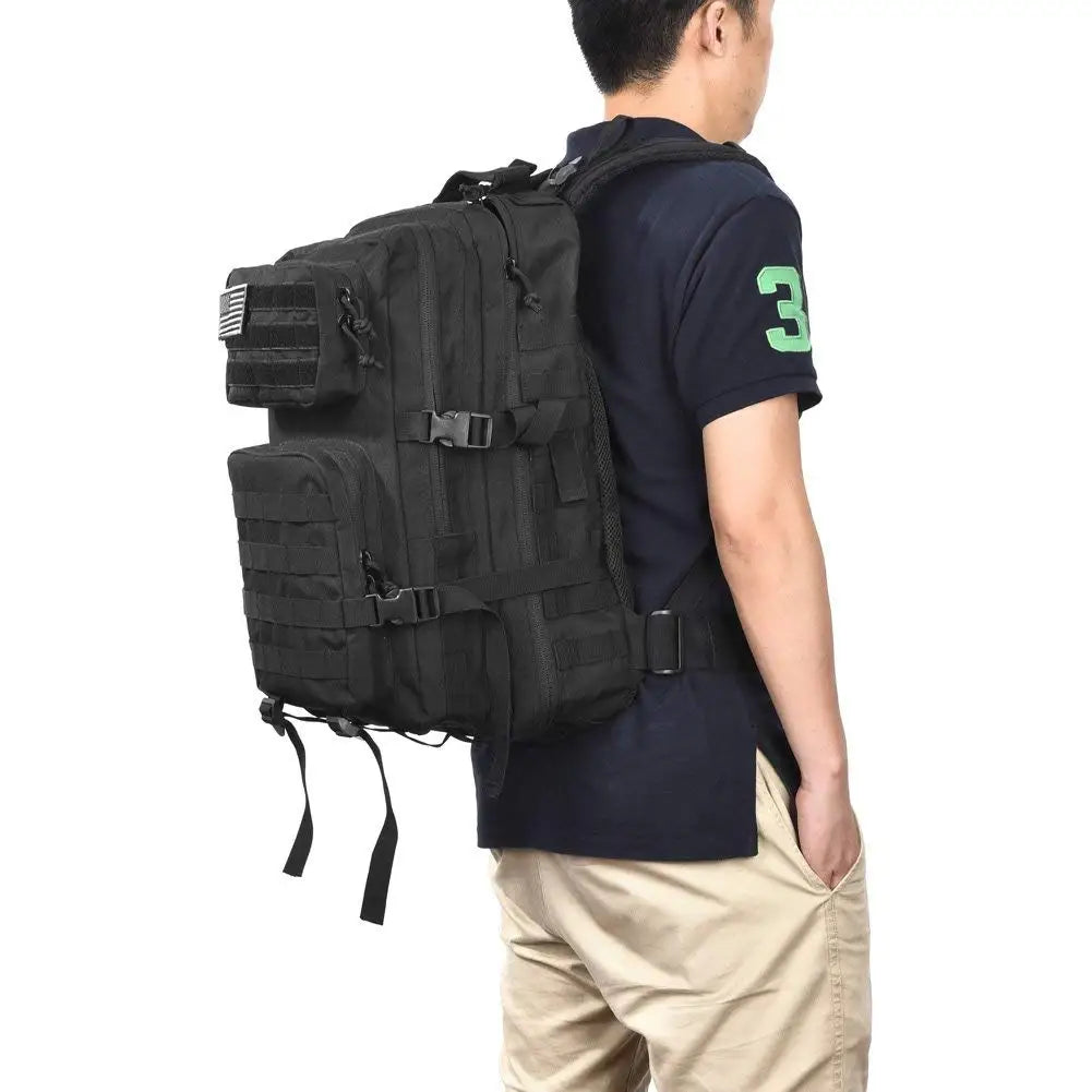 45L Tactical Backpacks Molle Assault Pack 3 Day Bug Out Bag Hiking Treeking Rucksack Fitness Camping, Daily Work