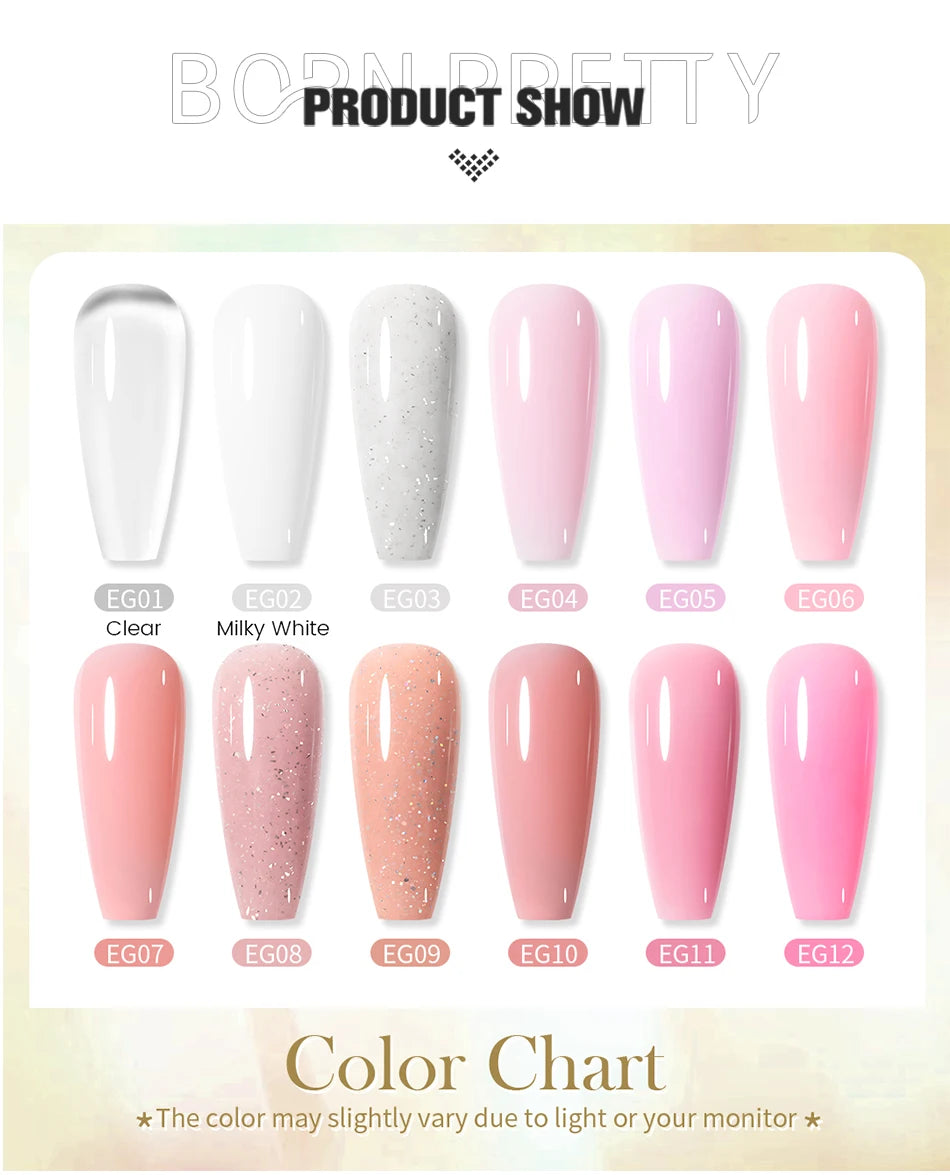 Born Pretty 30ml Milky White Nail Extension Gel - Smarsty