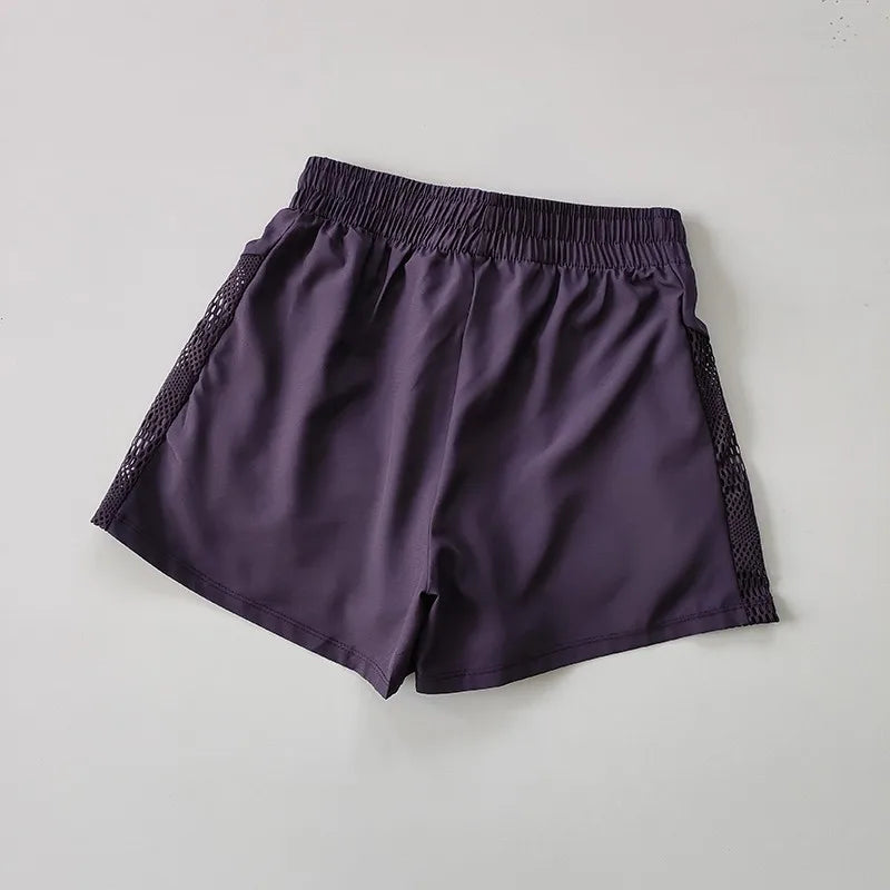 Women's Yoga Shorts High Waist Sport Fitness 2 in 1 Workout Shorts Running Pants Sports Shorts Casual Gym Quick Drying Shorts - Smarsty