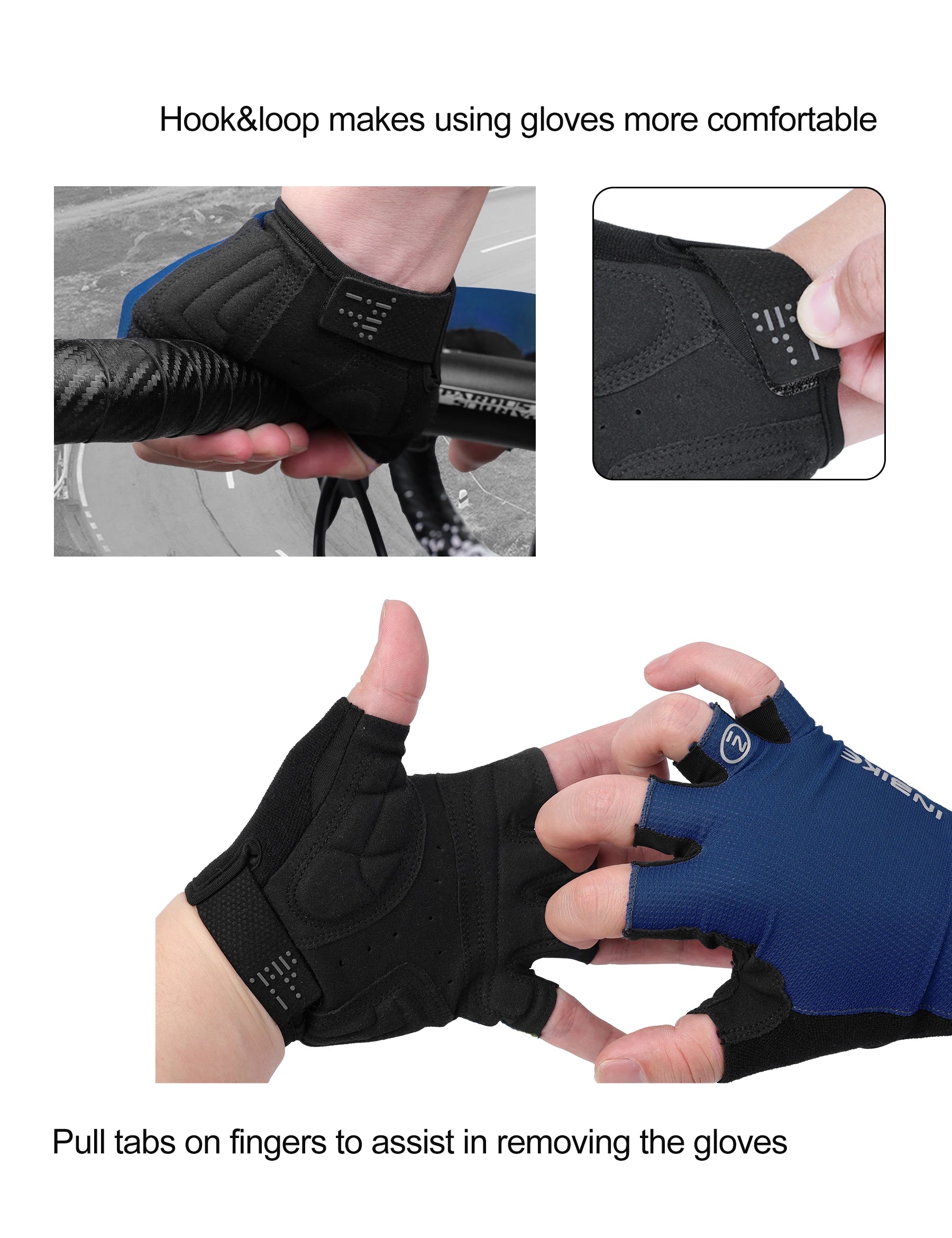 INBIKE Breathable Half Finger Cycling Gloves with Shock Absorption - Smarsty