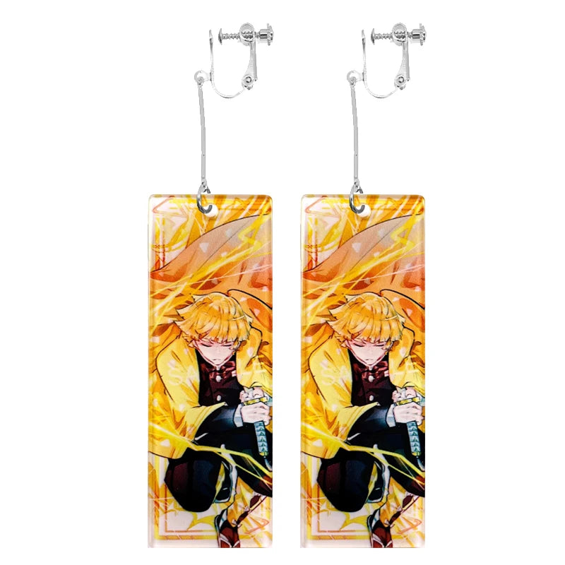Acrylic Tanjiro Earrings for Women Anime Cosplay Jewelry - Smarsty