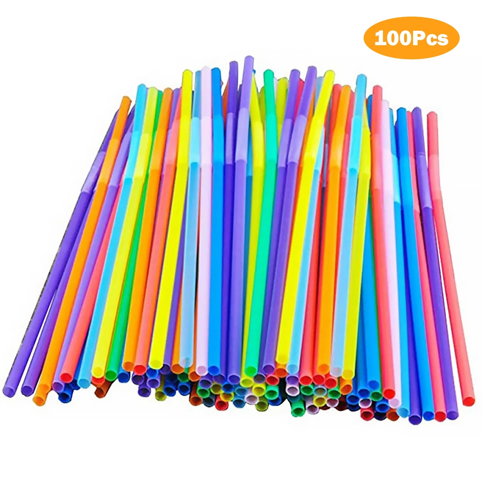 Colorful Flexible Plastic Drinking Straws for Parties - Smarsty