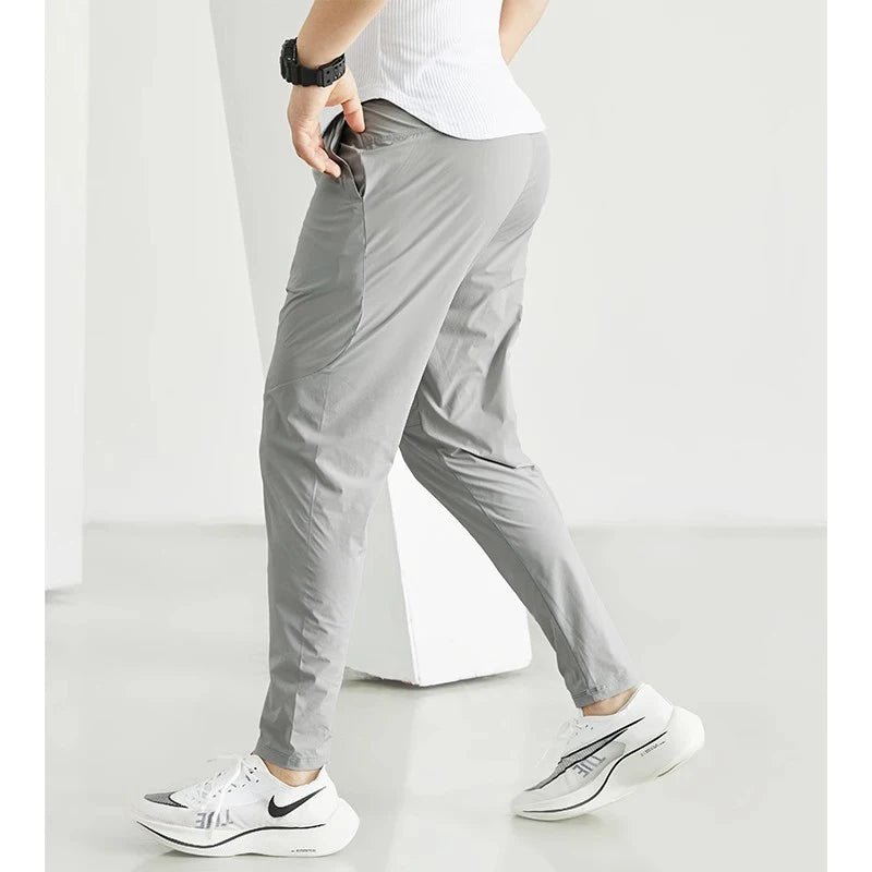 Men's Running Pants Sportswear Jogging Sweatpants Quick Dry Thin Tracksuit Elastic Gym Fitness Trousers Training Sport Pants Men - Smarsty