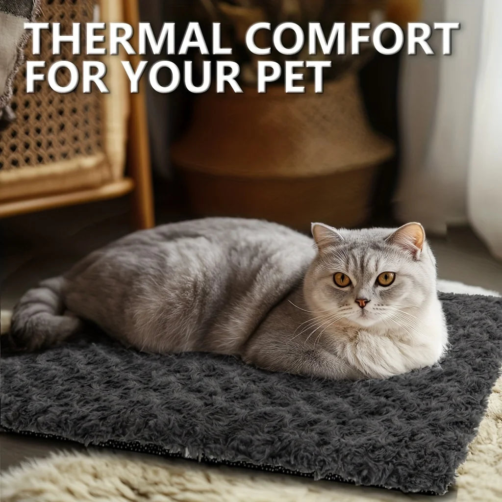 Winter Self-Heating Pet Pad Blanket for Dogs Cats, No Electricity Thermal Mat with Anti-Slip BottomWarm Cushion for Puppy Kitten - Smarsty