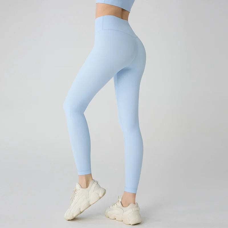 Naked feeling Yoga Leggings Women High Waisted Hip Lifting Fitness Leggings Running Cycling Pants Breathable Sports Leggings - Smarsty