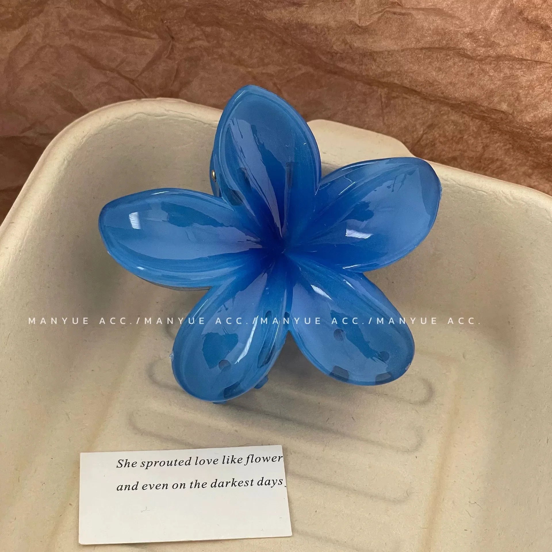 Elegant Gradient Flower Hair Clips Large Secure Hold - Smarsty