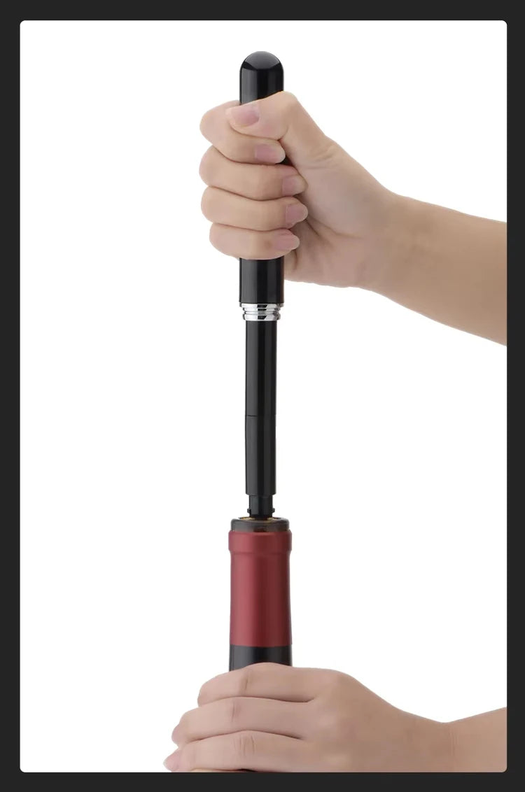 Portable 2in1 Air Pressure Wine Opener with Foil Cutter - Smarsty