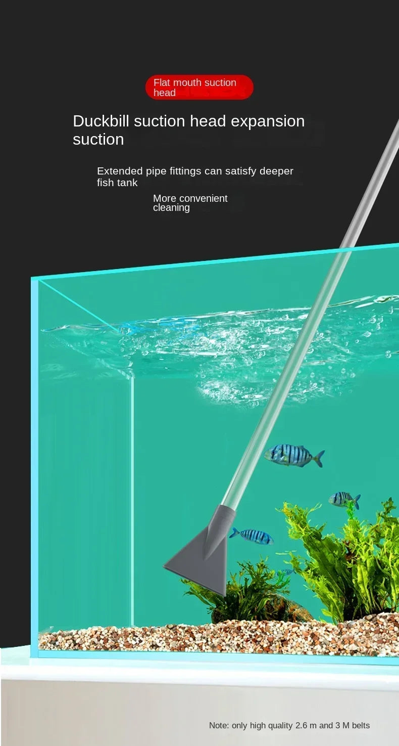 Siphon Pump with Filter Nozzle Fish Tank Water Changer Air Pump Cleaning Accessorie Handheld Aquarium Gravel Cleaner Vacuum Tool - Smarsty