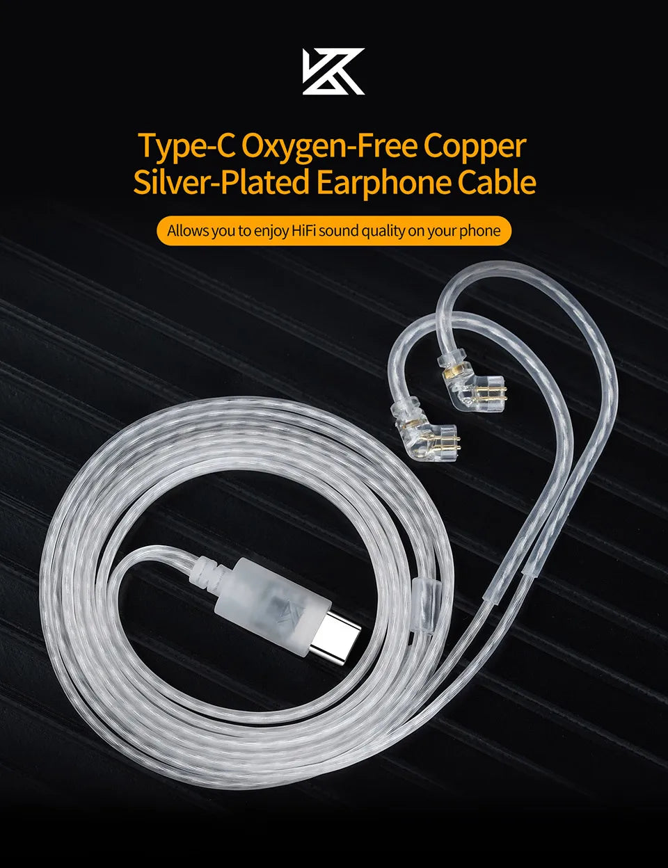 KZ Silver Plated Upgrade Cable for Earphones - Smarsty