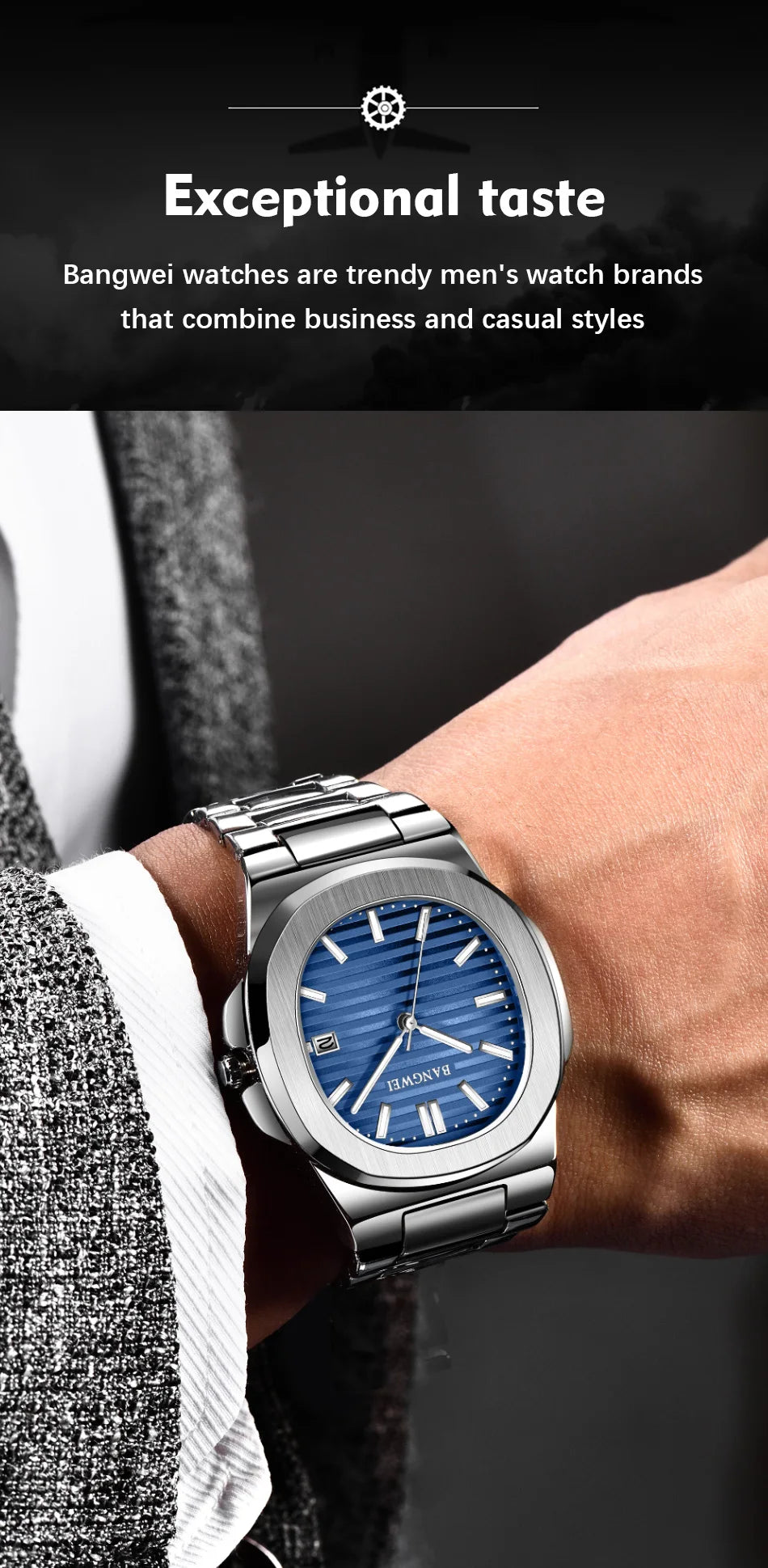 Luxury Waterproof Men's Quartz Watch with Automatic Date - Smarsty