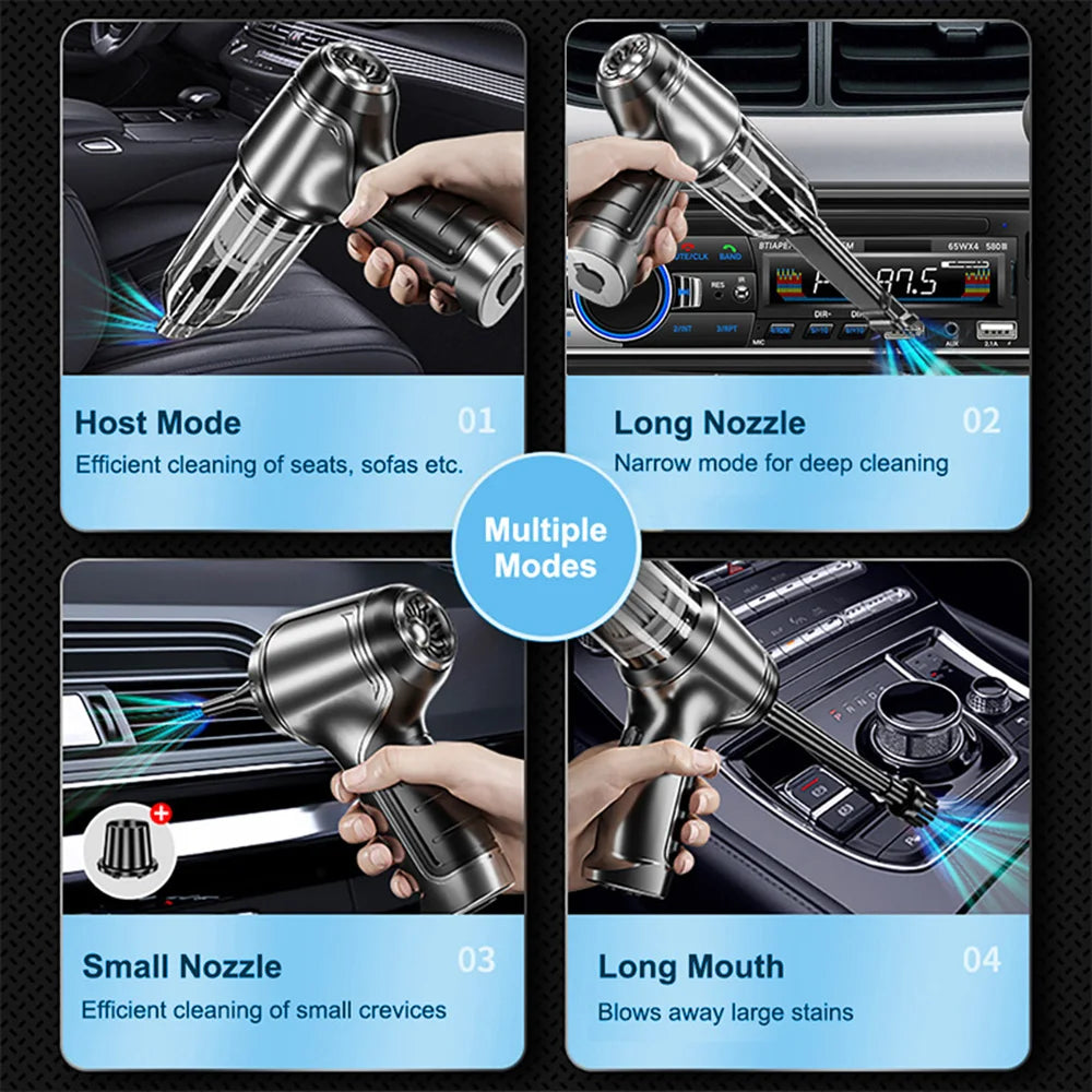 Wireless Handheld Car Vacuum Strong 95000PA Suction - Smarsty