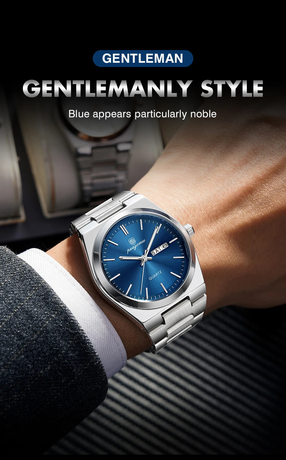 Luxury Waterproof Quartz Men's Watch with Luminous Features - Smarsty