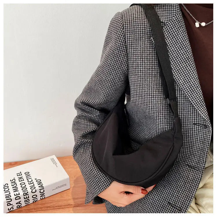 Soft Nylon Crossbody Bag For Women With Laptop Compartment - Smarsty