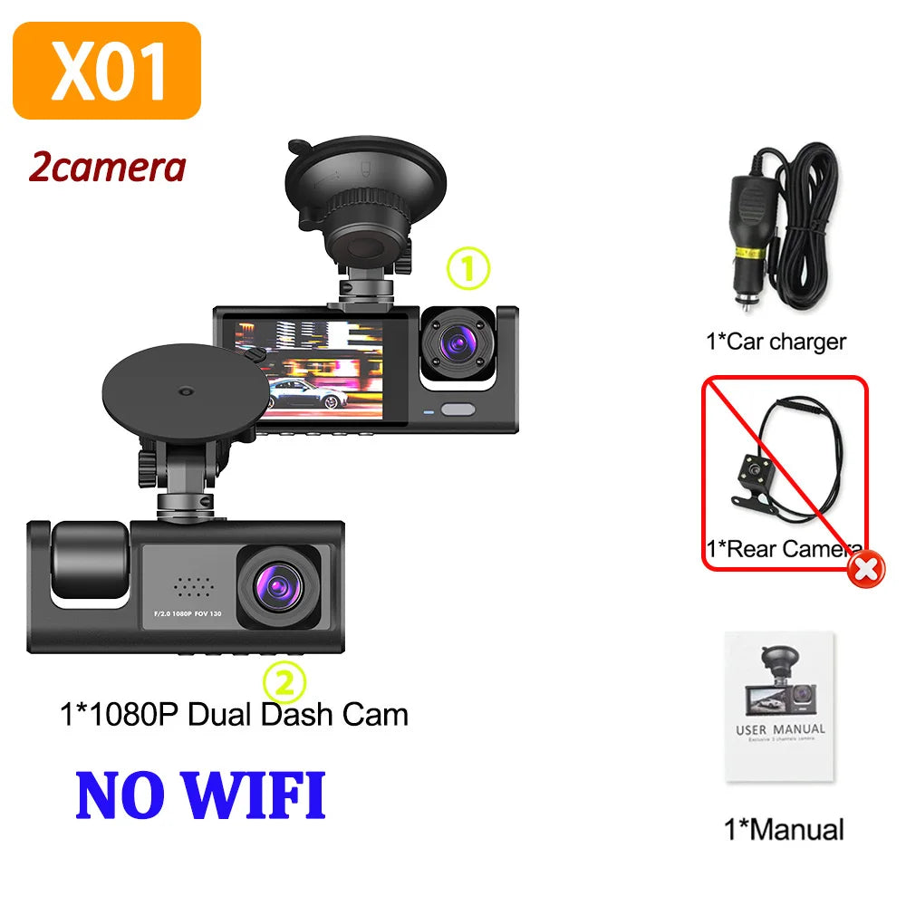 1080P Car Dash Cam Front Rear Night Vision Recording - Smarsty