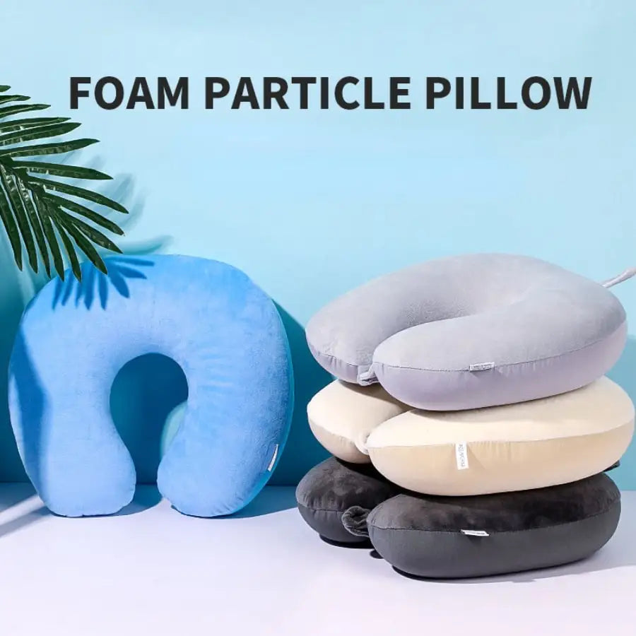 Bamboo Fiber Travel Neck Pillow with Soft Cover - Smarsty