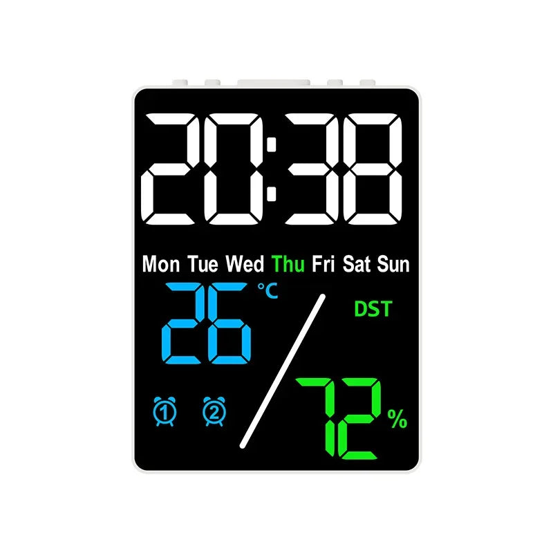 Multifunctional Digital Alarm Clock with Humidity Display - Smarsty
