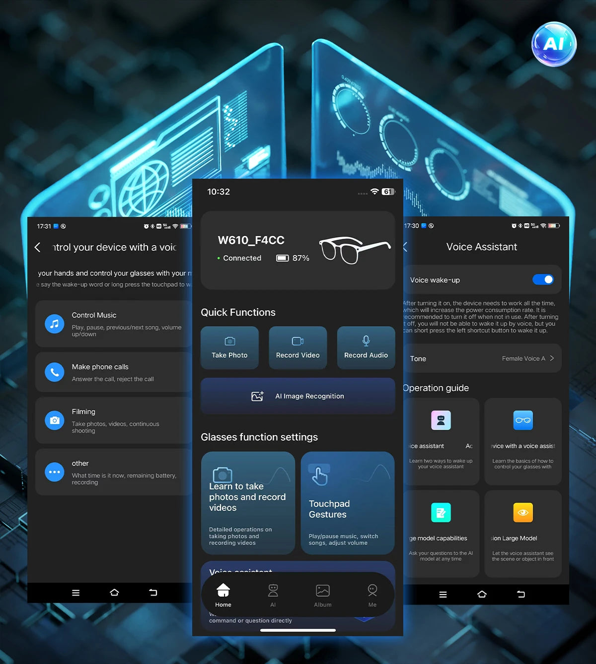 New 800W Camera AI Glasses Men Color-Changing Smart Translation Glasses Photo Video Recording Waterproof Call Smart Sunglasses - Smarsty