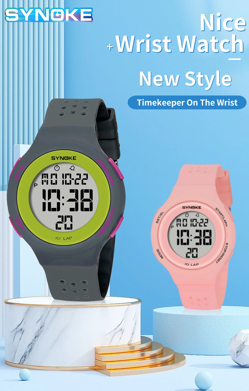 Waterproof Outdoor Sport Watch for Men with LED Display - Smarsty