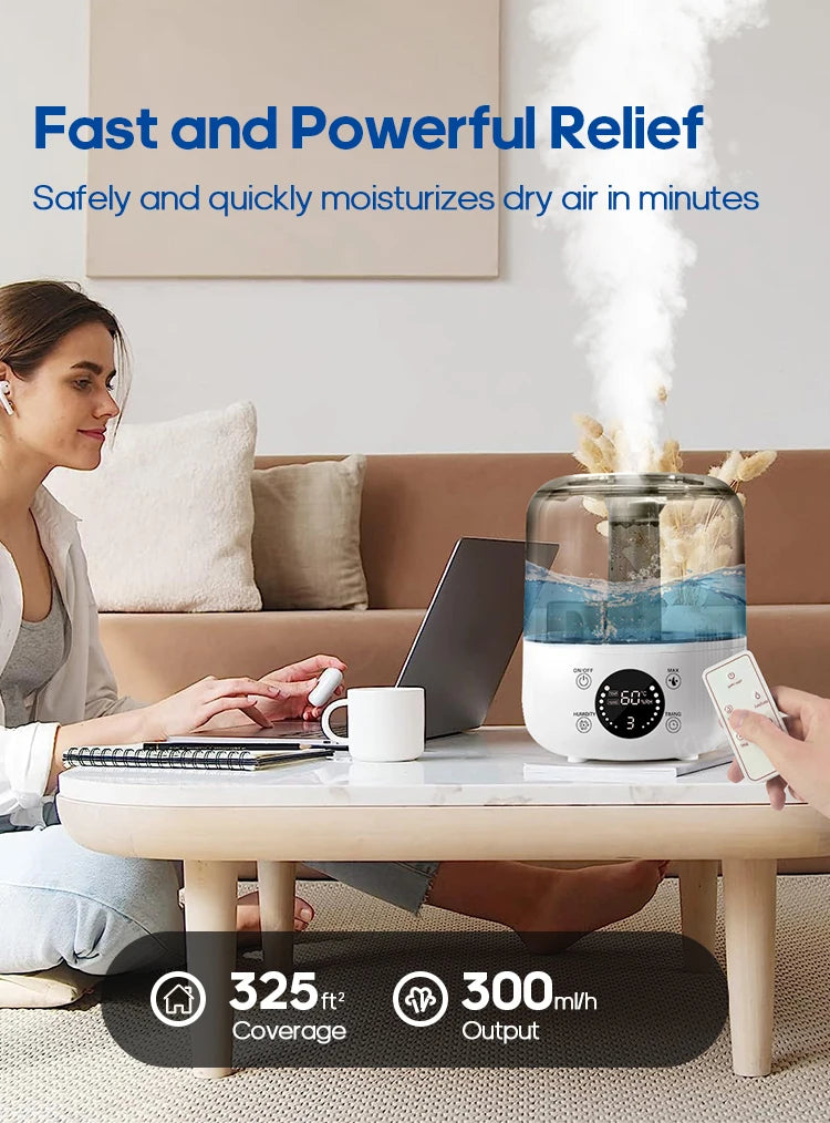 Large Capacity Aromatherapy Air Humidifier with Remote Control - Smarsty