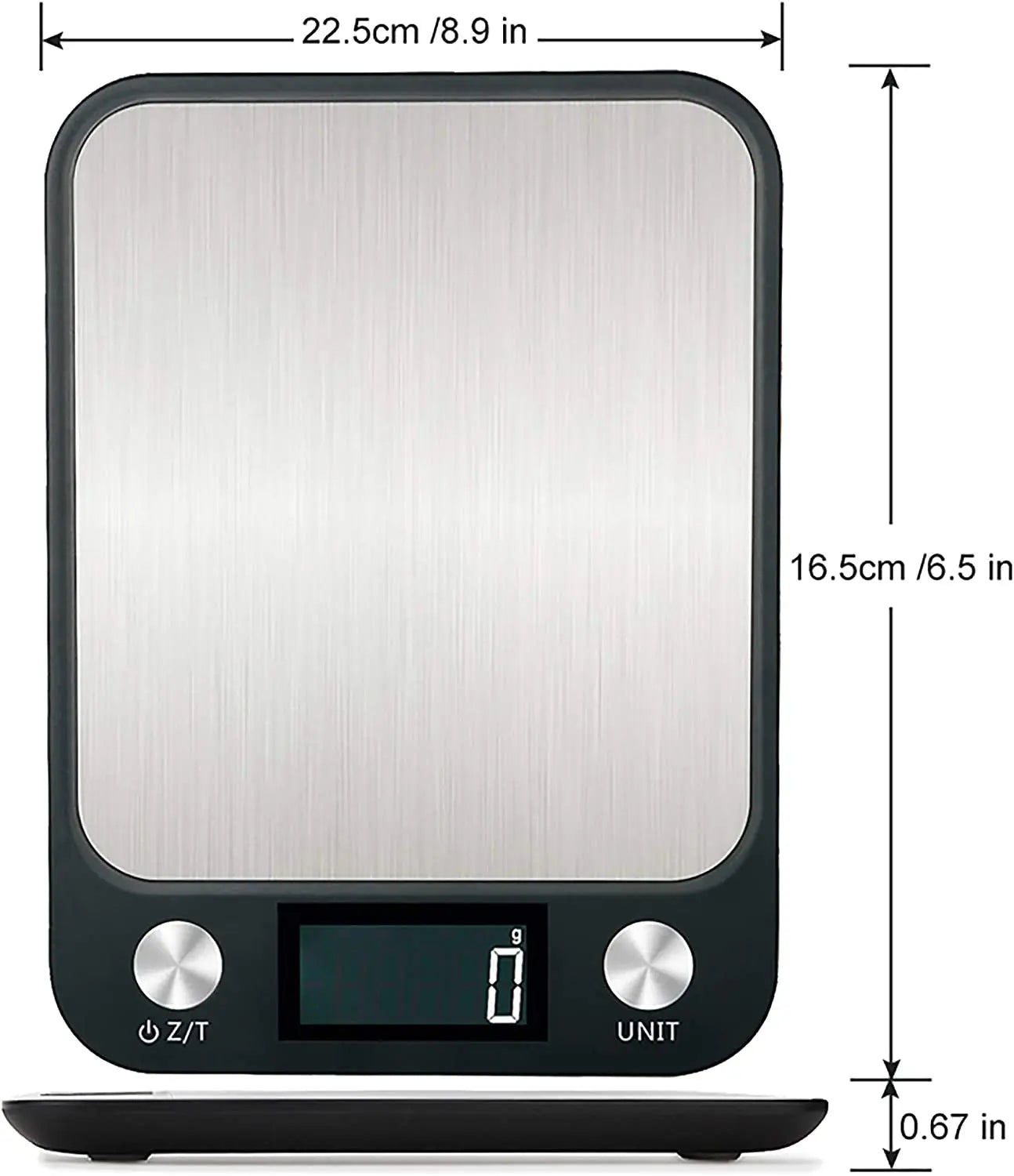 Digital Kitchen Scale 15Kg Stainless Steel Design - Smarsty