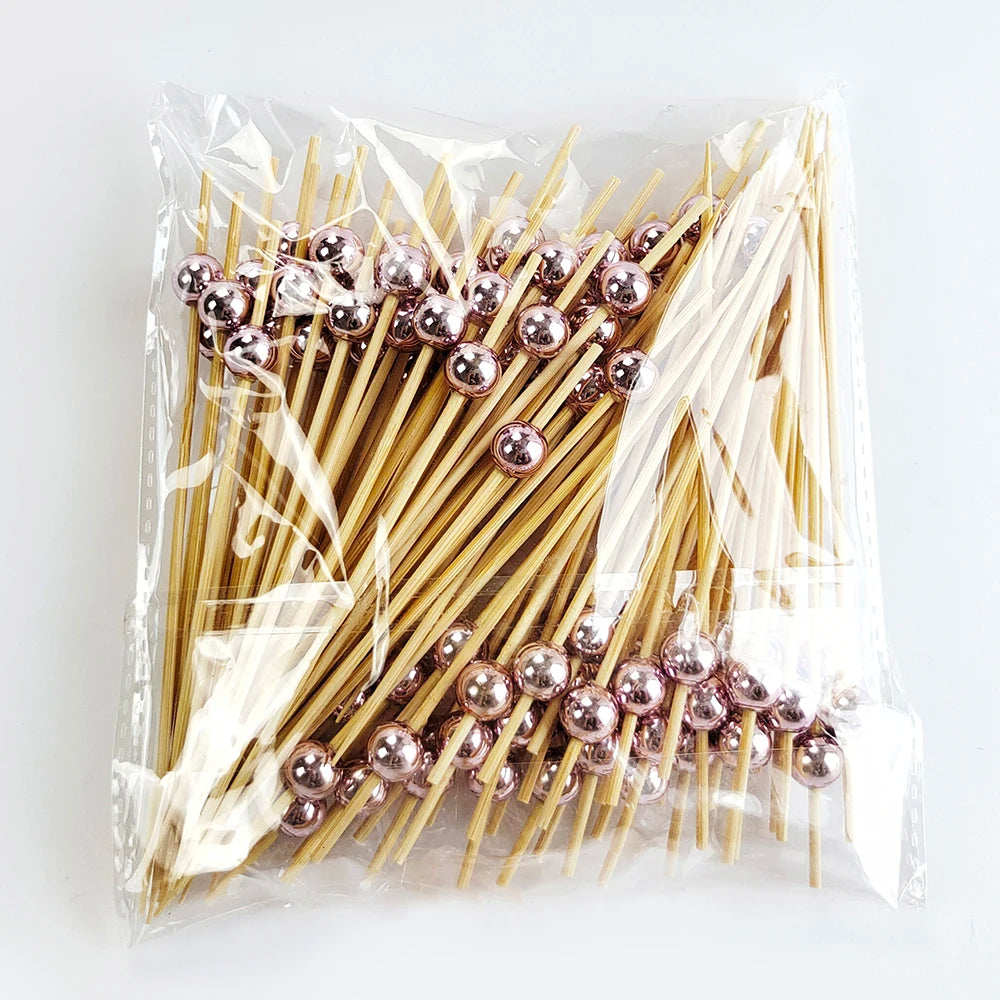 Wedding Pearl Wooden Skewers for Party Snacks - Smarsty