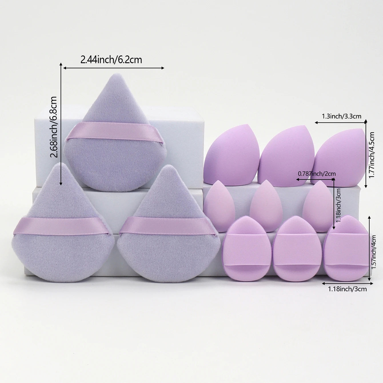 12-Piece All-Purpose Makeup Sponge Set for Flawless Application - Smarsty