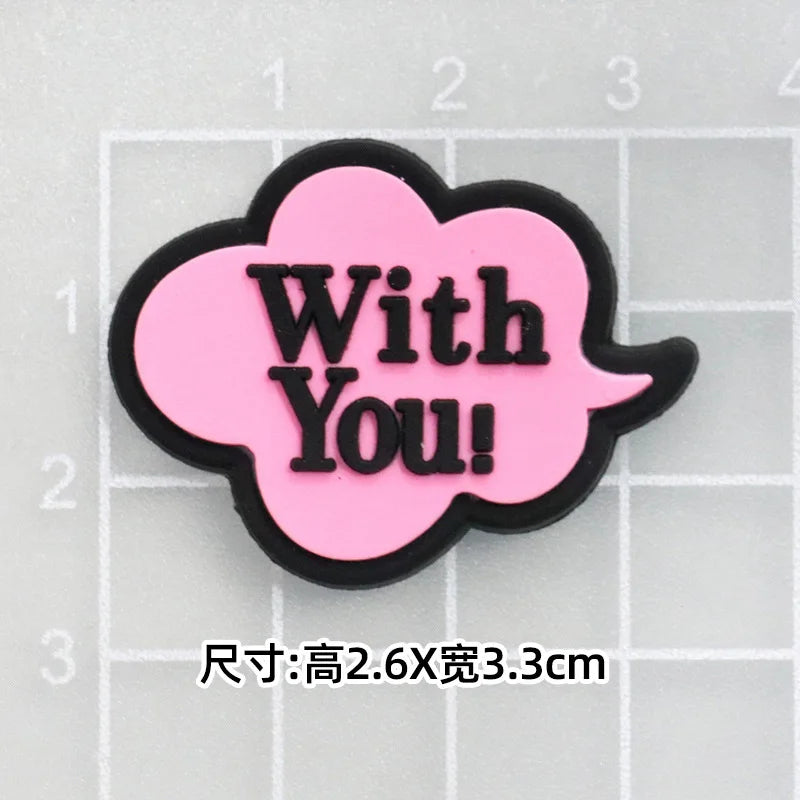 MINISO 20P Cute Cartoon PVC Pink Fashion Barbie Shoe Flowers DIY Hole Shoes Sandals Charm Shoes Accessories Party Festival Gifts