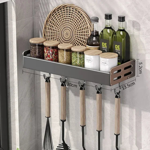 New Kitchen Storage Rack Seasoning Rack Wall-Mounted Condiment Multi-Functional Household kitchen organizer Storage Rack by Smarsty